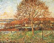 Under the sun large walnut Camille Pissarro